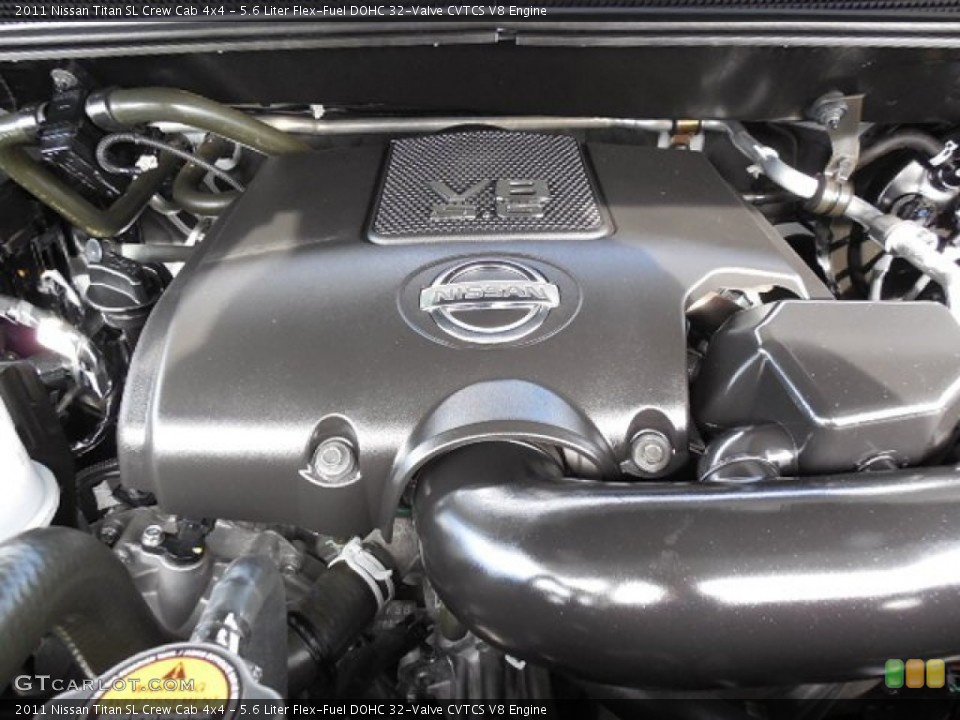 5.6 Liter Flex-Fuel DOHC 32-Valve CVTCS V8 Engine for the 2011 Nissan Titan #89510347