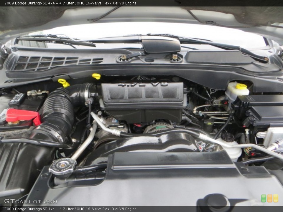 4.7 Liter SOHC 16-Valve Flex-Fuel V8 Engine for the 2009 Dodge Durango #89510695