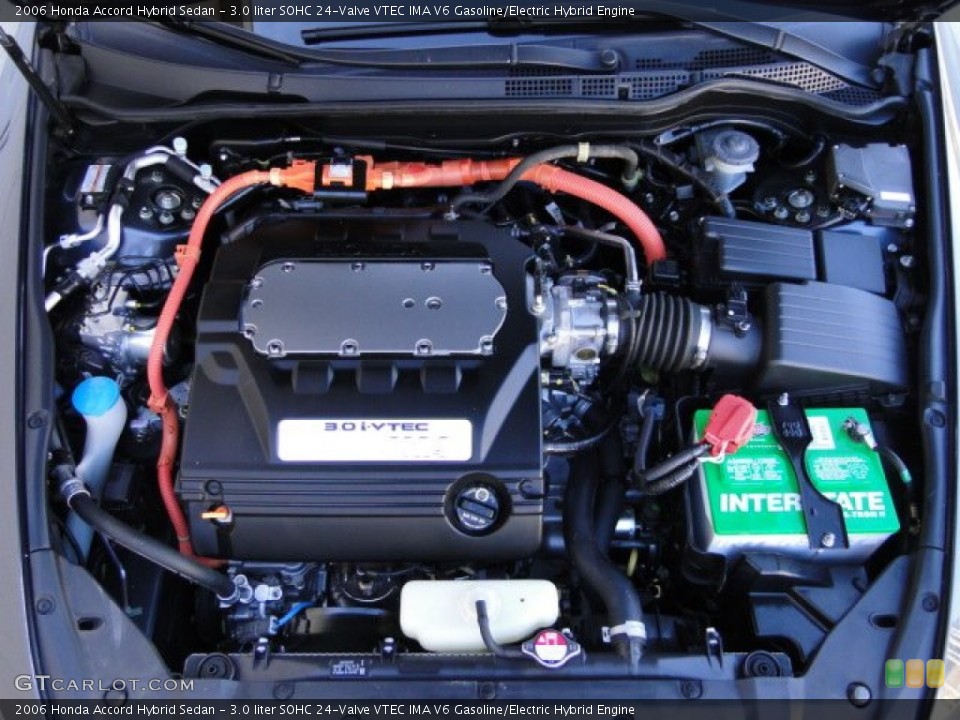 3.0 liter SOHC 24-Valve VTEC IMA V6 Gasoline/Electric Hybrid 2006 Honda Accord Engine