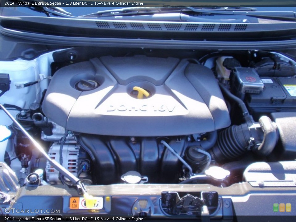 1.8 Liter DOHC 16-Valve 4 Cylinder 2014 Hyundai Elantra Engine
