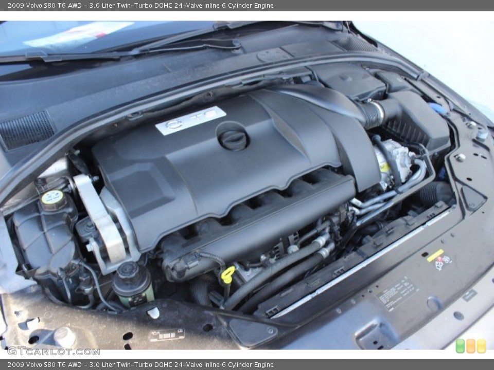 3.0 Liter Twin-Turbo DOHC 24-Valve Inline 6 Cylinder 2009 Volvo S80 Engine