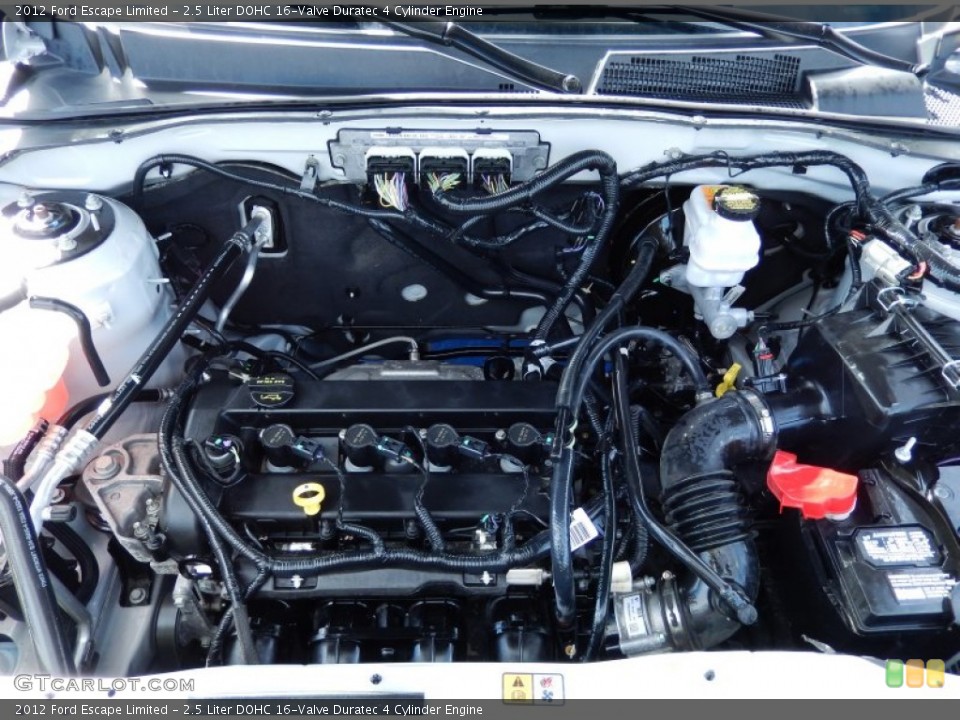 2.5 Liter DOHC 16-Valve Duratec 4 Cylinder 2012 Ford Escape Engine