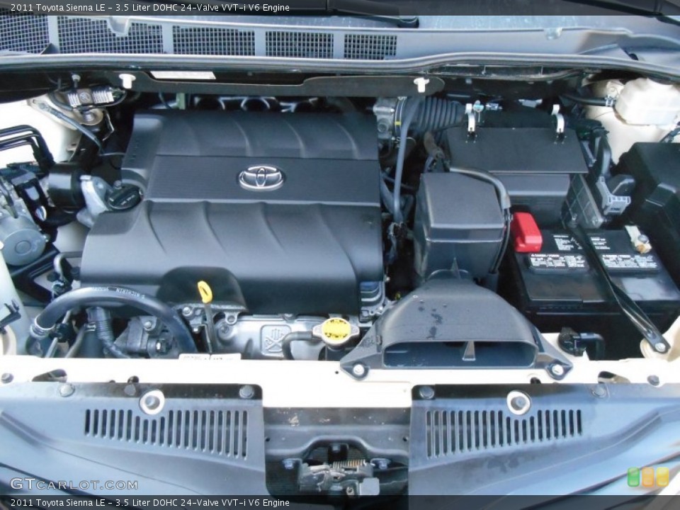 3.5 Liter DOHC 24-Valve VVT-i V6 2011 Toyota Sienna Engine