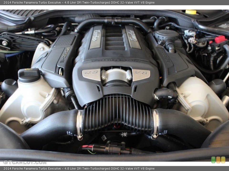 4.8 Liter DFI Twin-Turbocharged DOHC 32-Valve VVT V8 Engine for the 2014 Porsche Panamera #89886016