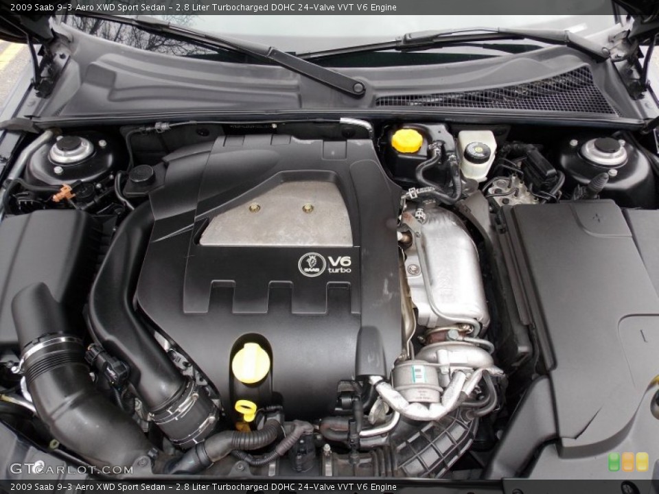 2.8 Liter Turbocharged DOHC 24-Valve VVT V6 Engine for the 2009 Saab 9-3 #89905456