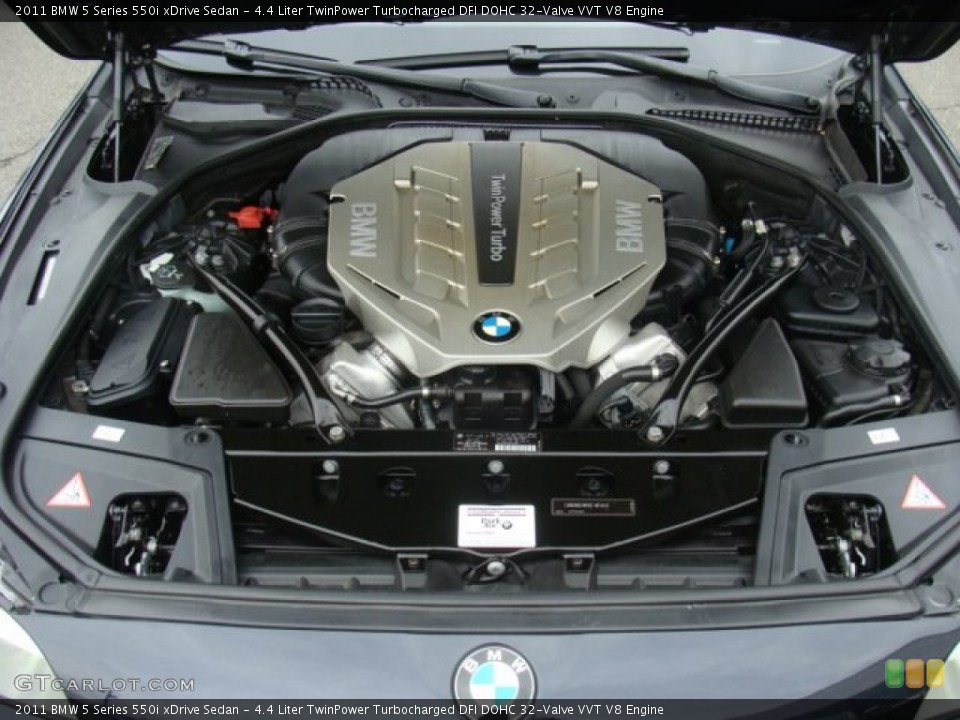 4.4 Liter TwinPower Turbocharged DFI DOHC 32-Valve VVT V8 Engine for the 2011 BMW 5 Series #89910085