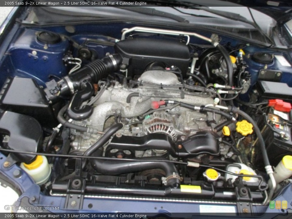 2.5 Liter SOHC 16-Valve Flat 4 Cylinder 2005 Saab 9-2X Engine