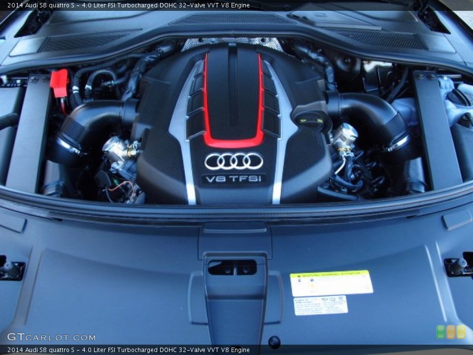 4.0 Liter FSI Turbocharged DOHC 32-Valve VVT V8 2014 Audi S8 Engine