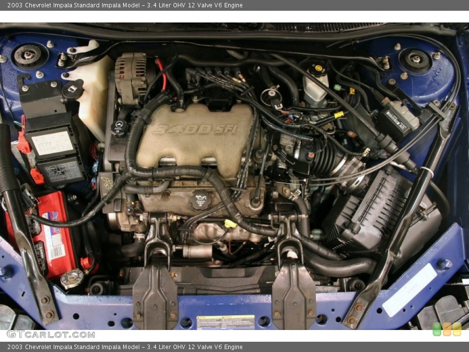 3.4 Liter OHV 12 Valve V6 2003 Chevrolet Impala Engine