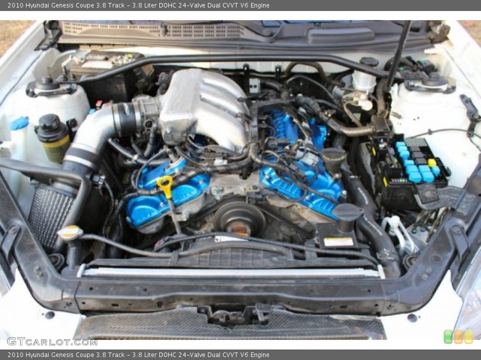 3.8 Liter DOHC 24-Valve Dual CVVT V6 Engine for the 2010 Hyundai Genesis Coupe #90016358