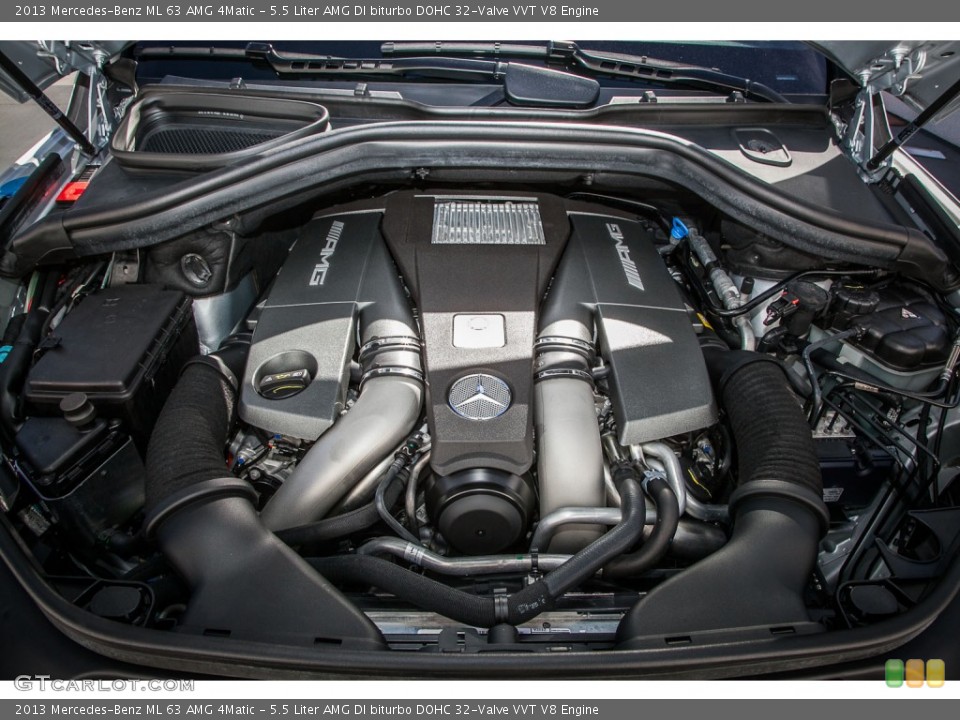 5.5 Liter AMG DI biturbo DOHC 32-Valve VVT V8 2013 Mercedes-Benz ML Engine