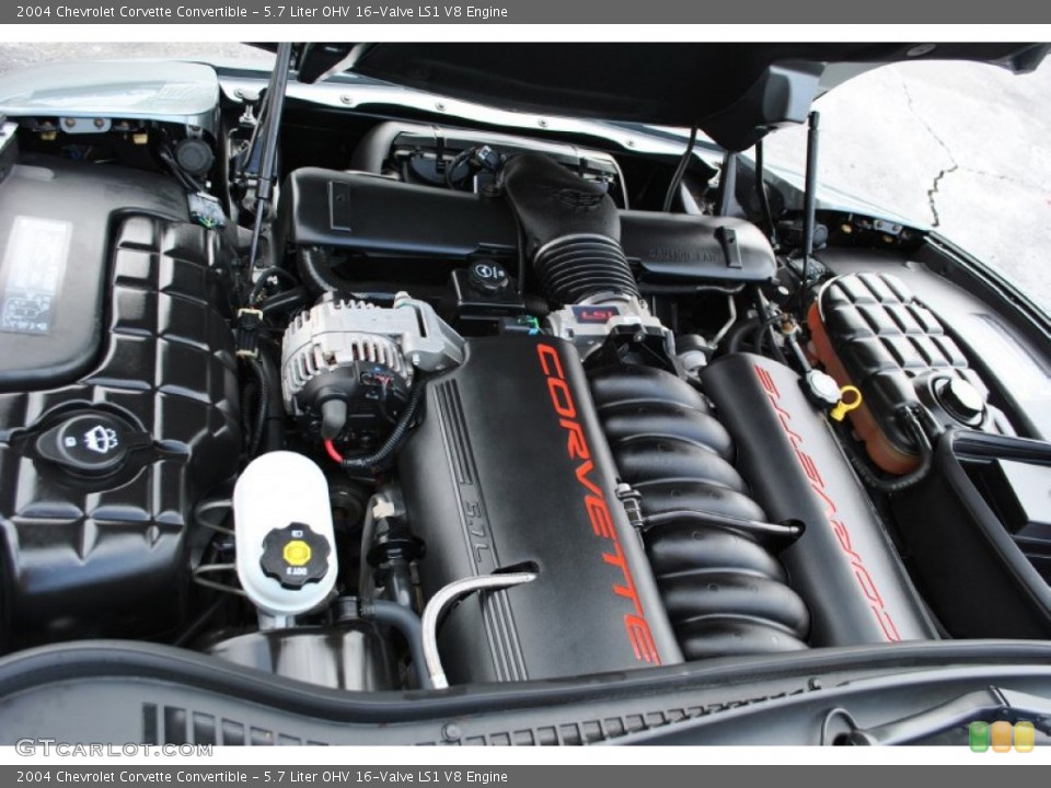 5.7 Liter OHV 16-Valve LS1 V8 2004 Chevrolet Corvette Engine