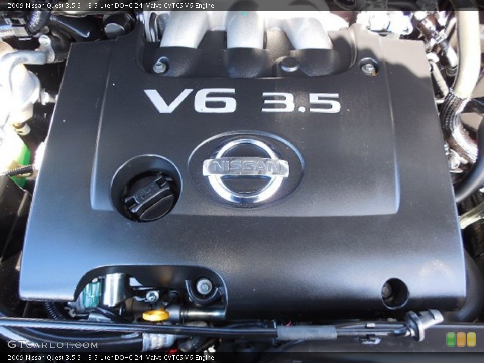 3.5 Liter DOHC 24-Valve CVTCS V6 2009 Nissan Quest Engine