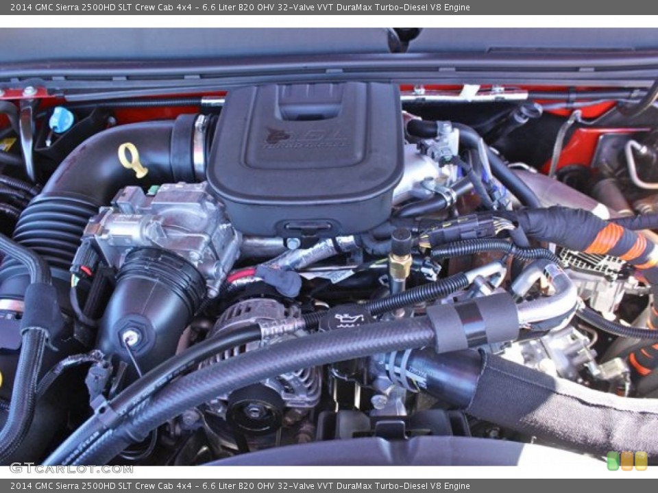 6.6 Liter B20 OHV 32-Valve VVT DuraMax Turbo-Diesel V8 2014 GMC Sierra 2500HD Engine
