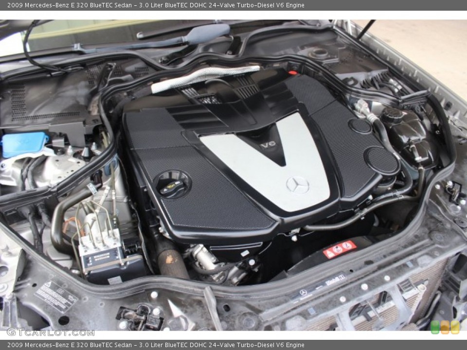 3.0 Liter BlueTEC DOHC 24-Valve Turbo-Diesel V6 2009 Mercedes-Benz E Engine