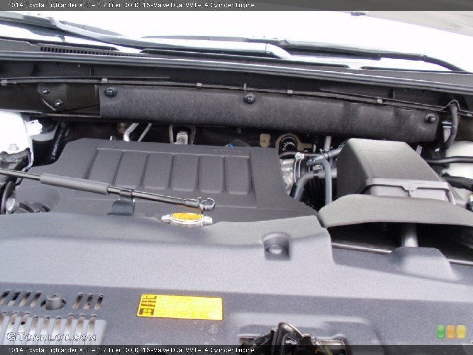 2.7 Liter DOHC 16-Valve Dual VVT-i 4 Cylinder 2014 Toyota Highlander Engine