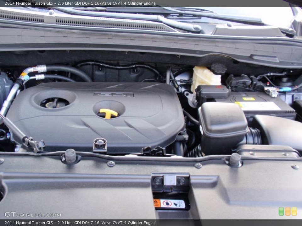 2.0 Liter GDI DOHC 16-Valve CVVT 4 Cylinder 2014 Hyundai Tucson Engine