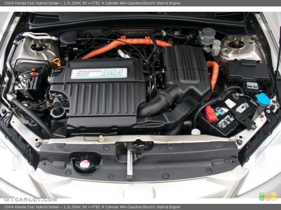 1.3L SOHC 8V i-VTEC 4 Cylinder IMA Gasoline/Electric Hybrid 2004 Honda Civic Engine