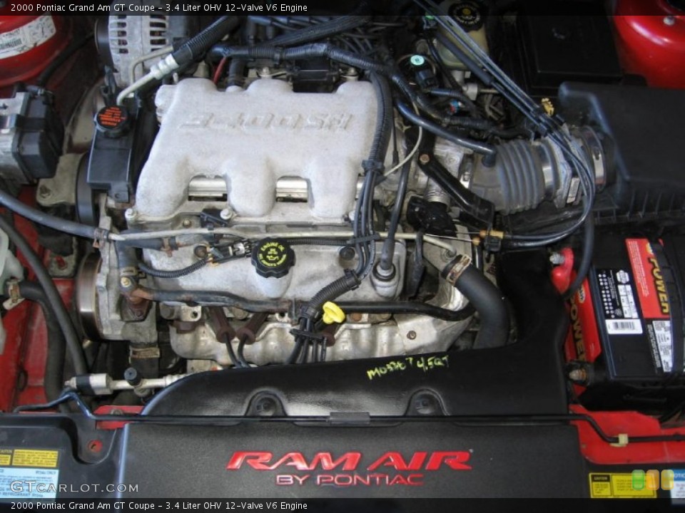 3.4 Liter OHV 12-Valve V6 2000 Pontiac Grand Am Engine