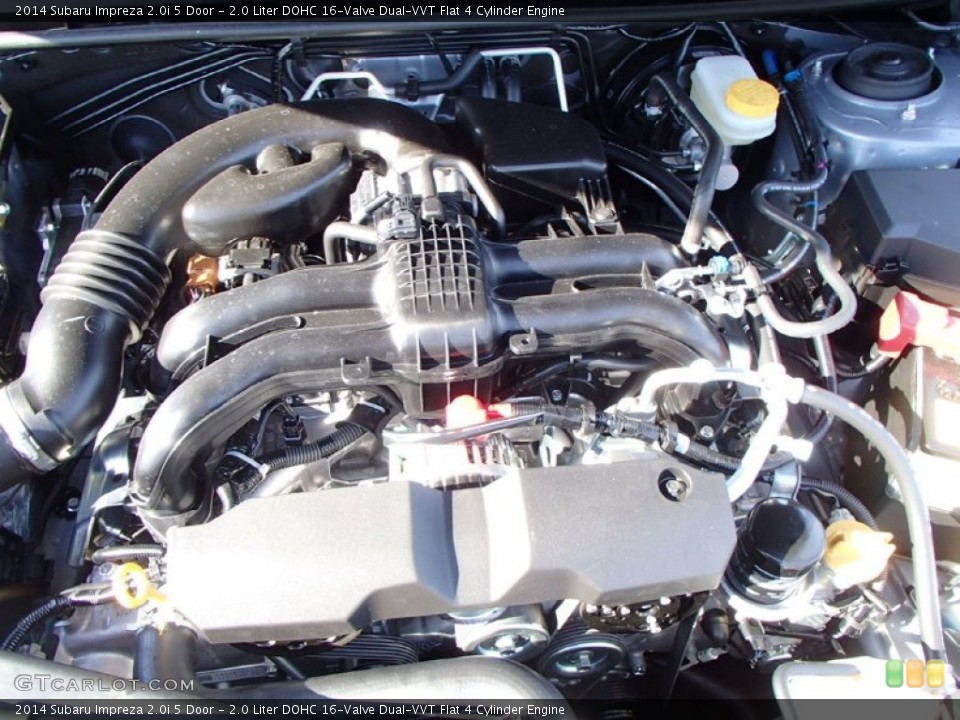 2.0 Liter DOHC 16-Valve Dual-VVT Flat 4 Cylinder 2014 Subaru Impreza Engine