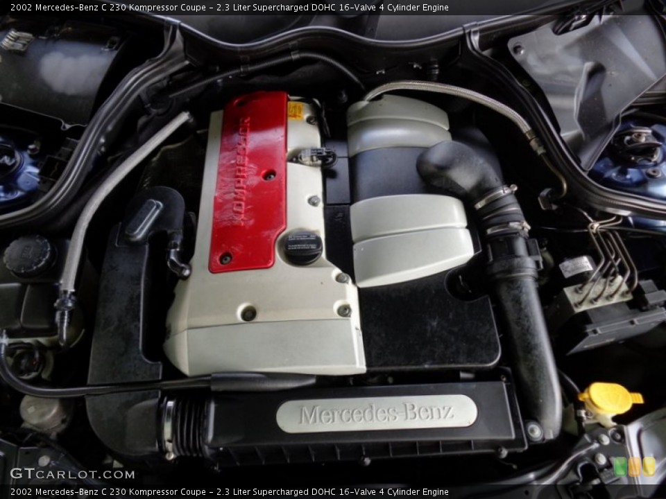 2.3 Liter Supercharged DOHC 16-Valve 4 Cylinder 2002 Mercedes-Benz C Engine