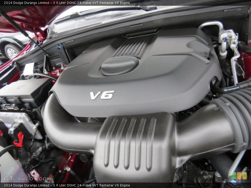 3.6 Liter DOHC 24-Valve VVT Pentastar V6 2014 Dodge Durango Engine