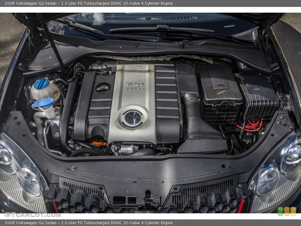 2.0 Liter FSI Turbocharged DOHC 16-Valve 4 Cylinder 2008 Volkswagen GLI Engine