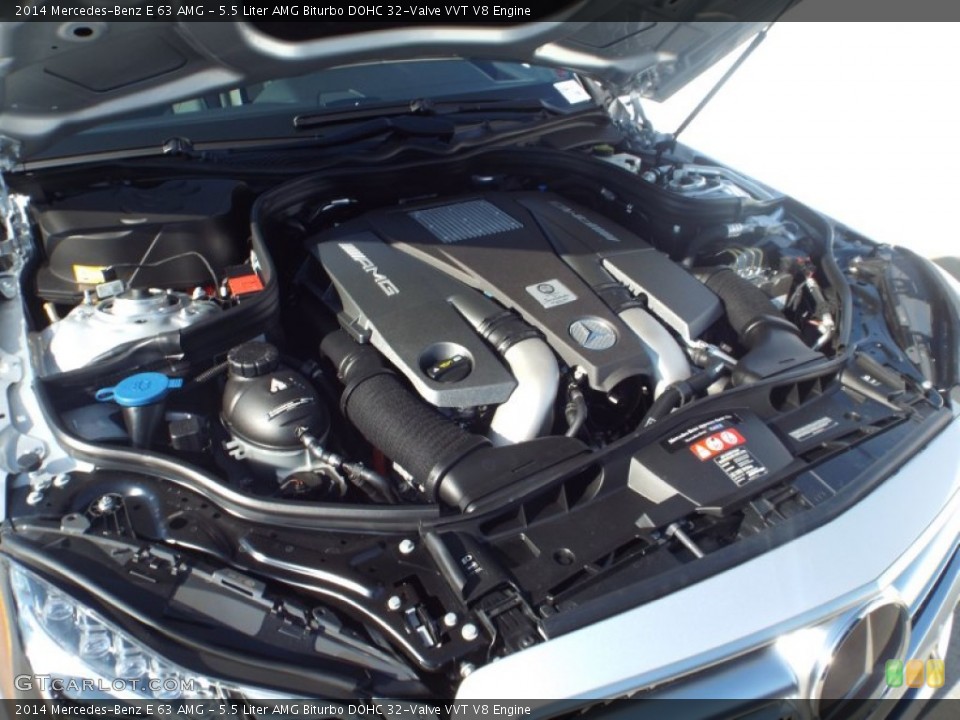 5.5 Liter AMG Biturbo DOHC 32-Valve VVT V8 2014 Mercedes-Benz E Engine