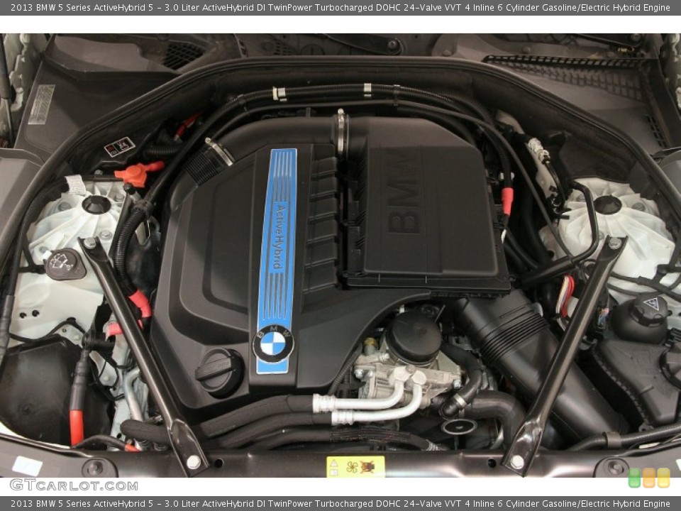 3.0 Liter ActiveHybrid DI TwinPower Turbocharged DOHC 24-Valve VVT 4 Inline 6 Cylinder Gasoline/Electric Hybrid 2013 BMW 5 Series Engine