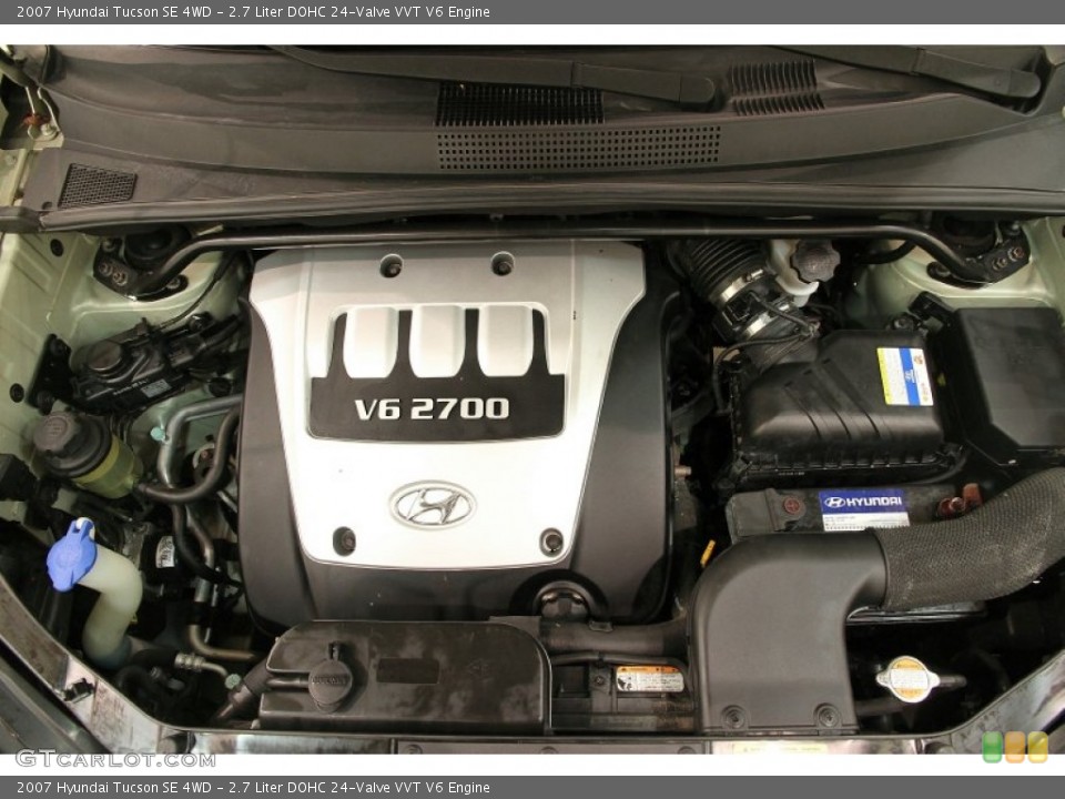 2.7 Liter DOHC 24-Valve VVT V6 Engine for the 2007 Hyundai Tucson #90378773