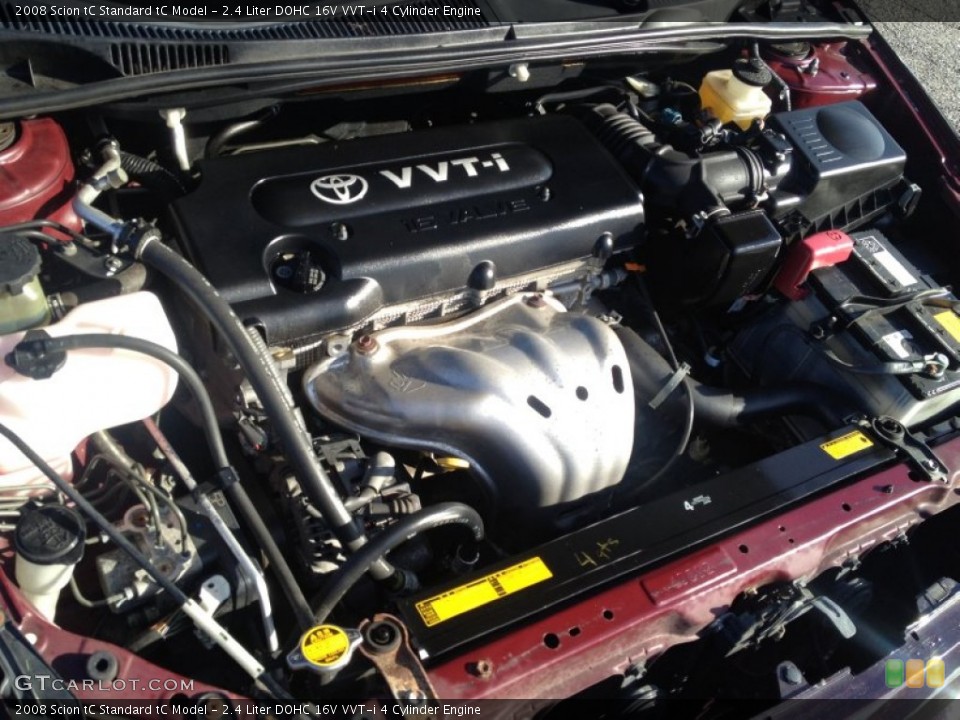 2.4 Liter DOHC 16V VVT-i 4 Cylinder 2008 Scion tC Engine