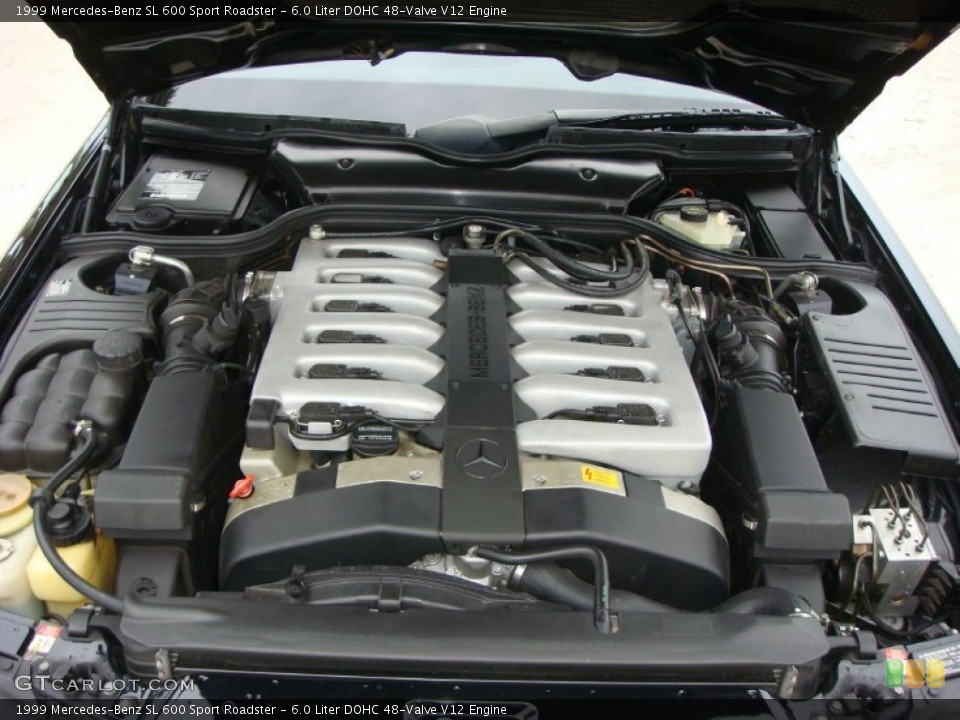 6.0 Liter DOHC 48-Valve V12 1999 Mercedes-Benz SL Engine