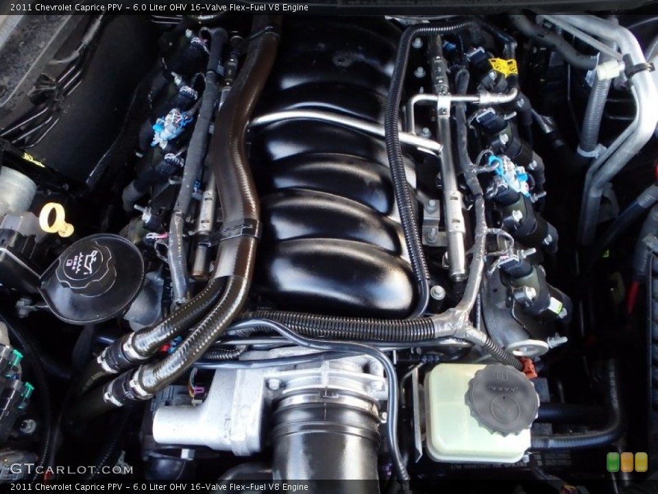 6.0 Liter OHV 16-Valve Flex-Fuel V8 2011 Chevrolet Caprice Engine