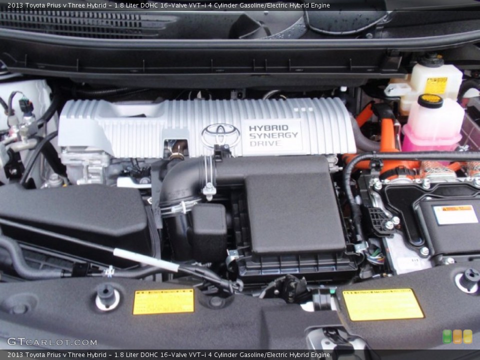 1.8 Liter DOHC 16-Valve VVT-i 4 Cylinder Gasoline/Electric Hybrid Engine for the 2013 Toyota Prius v #90480914