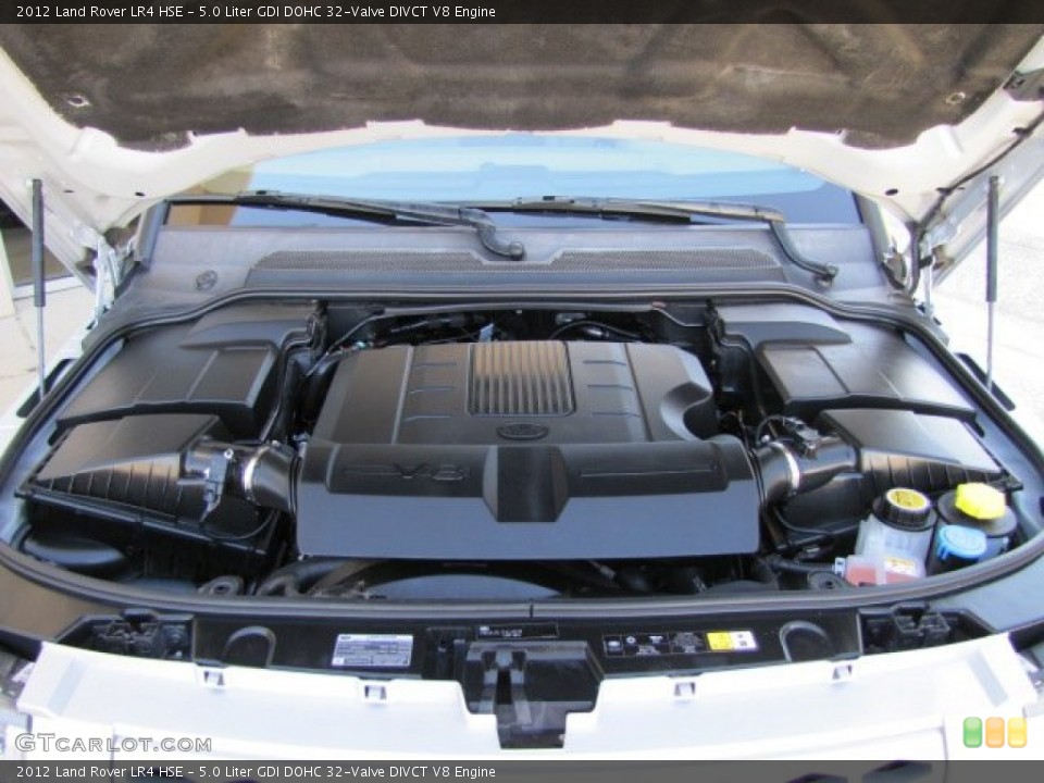 5.0 Liter GDI DOHC 32-Valve DIVCT V8 2012 Land Rover LR4 Engine