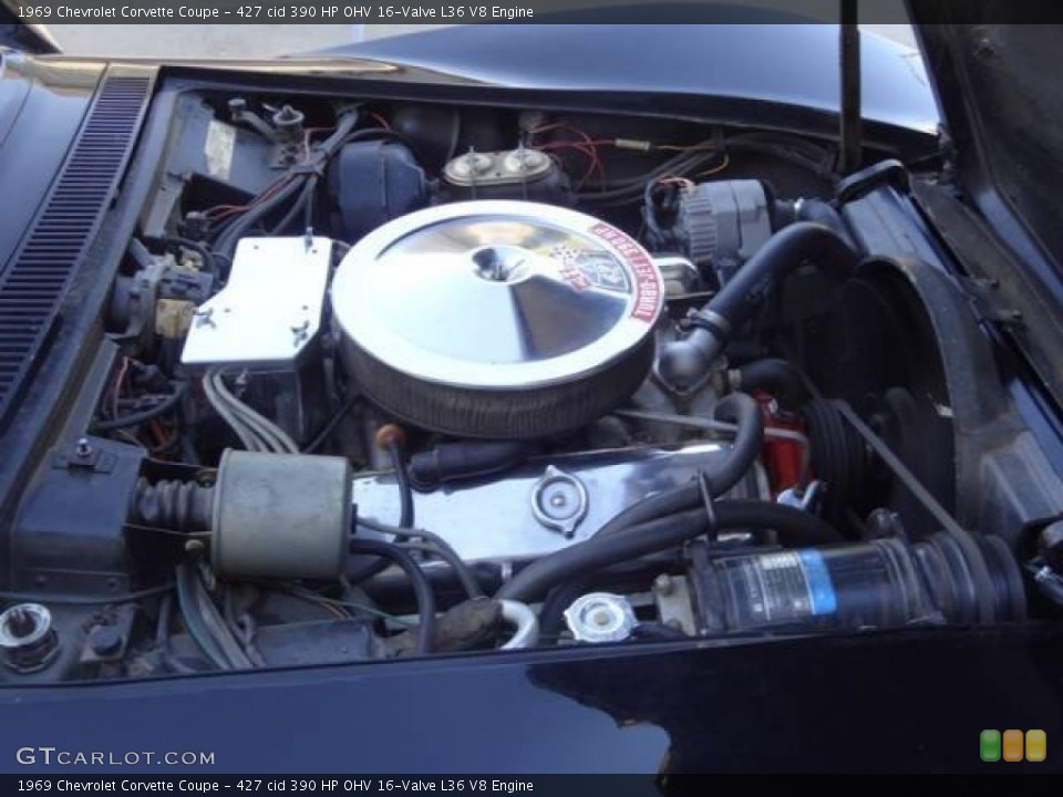427 cid 390 HP OHV 16-Valve L36 V8 Engine for the 1969 Chevrolet Corvette #90646311
