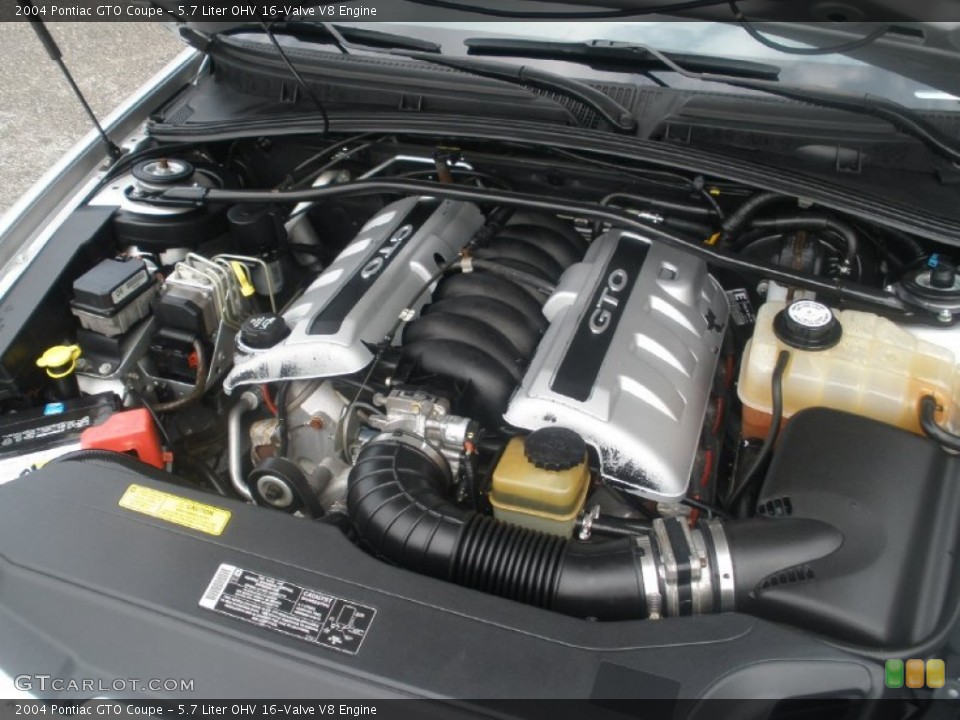5.7 Liter OHV 16-Valve V8 Engine for the 2004 Pontiac GTO #90723595