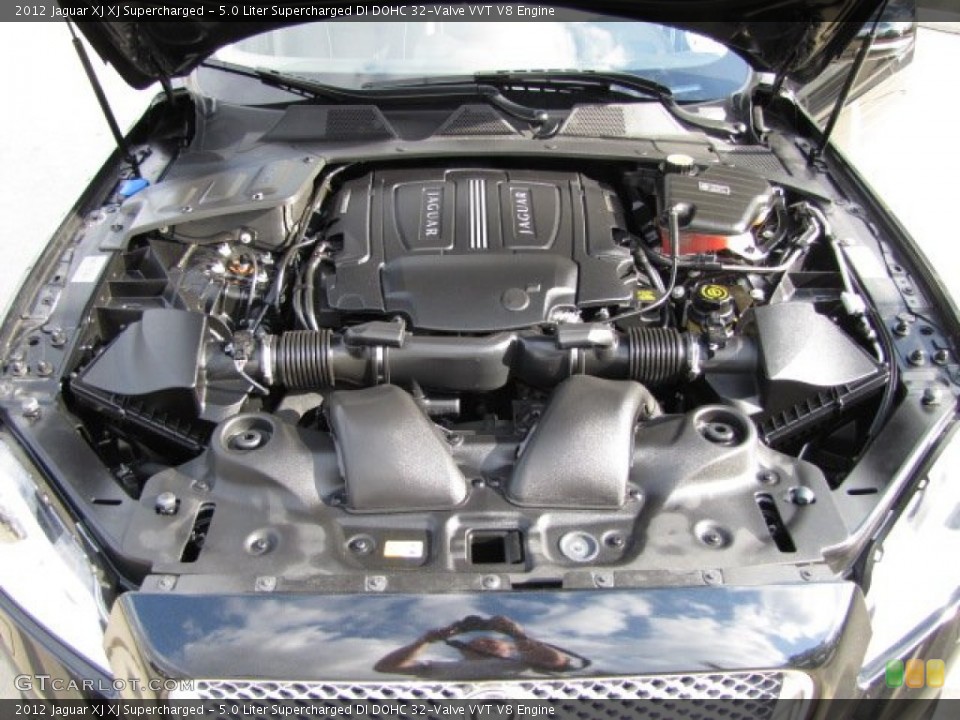 5.0 Liter Supercharged DI DOHC 32-Valve VVT V8 2012 Jaguar XJ Engine