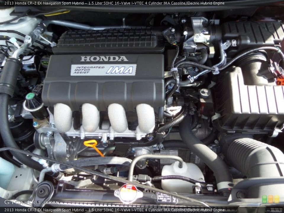 1.5 Liter SOHC 16-Valve i-VTEC 4 Cylinder IMA Gasoline/Electric Hybrid 2013 Honda CR-Z Engine