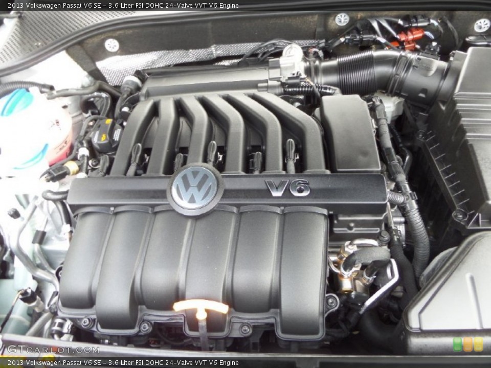 3.6 Liter FSI DOHC 24-Valve VVT V6 2013 Volkswagen Passat Engine