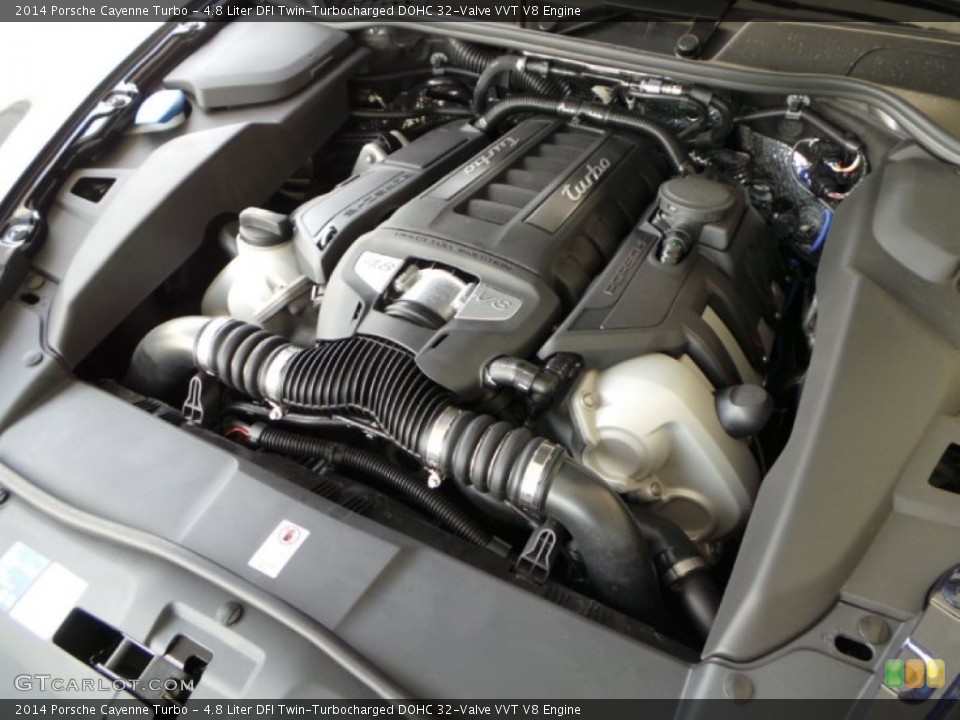 4.8 Liter DFI Twin-Turbocharged DOHC 32-Valve VVT V8 Engine for the 2014 Porsche Cayenne #90839944