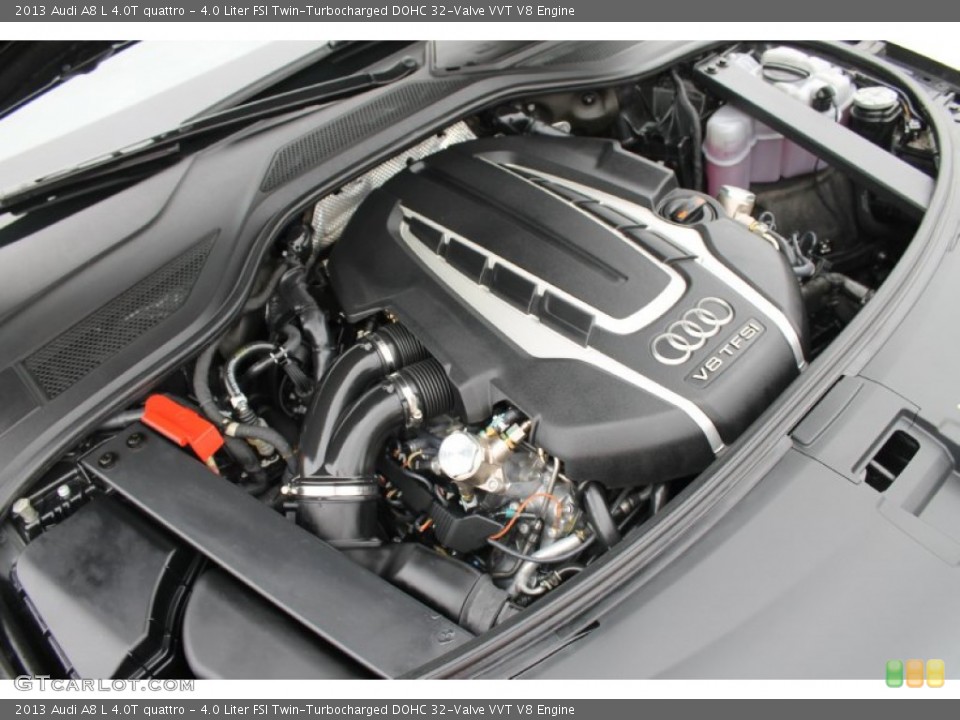 4.0 Liter FSI Twin-Turbocharged DOHC 32-Valve VVT V8 Engine for the 2013 Audi A8 #90874755