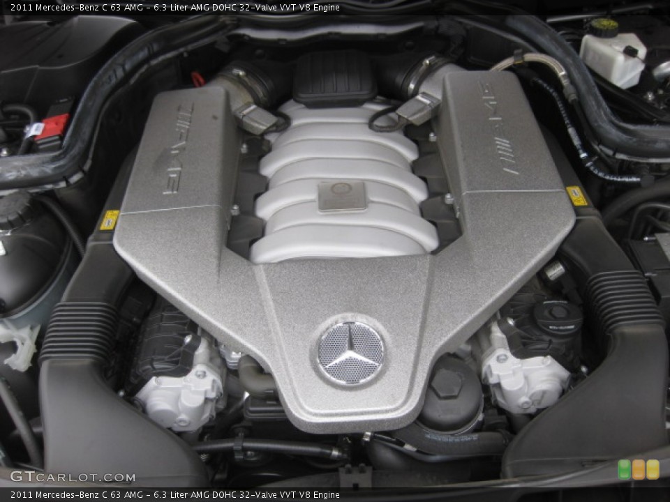 6.3 Liter AMG DOHC 32-Valve VVT V8 2011 Mercedes-Benz C Engine