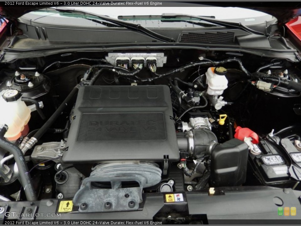 3.0 Liter DOHC 24-Valve Duratec Flex-Fuel V6 2012 Ford Escape Engine