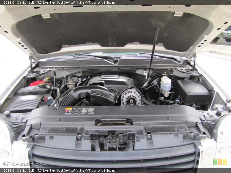 5.3 Liter Flex-Fuel OHV 16-Valve VVT Vortec V8 2011 GMC Yukon Engine