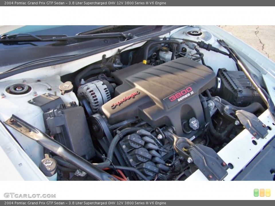 3.8 Liter Supercharged OHV 12V 3800 Series III V6 2004 Pontiac Grand Prix Engine