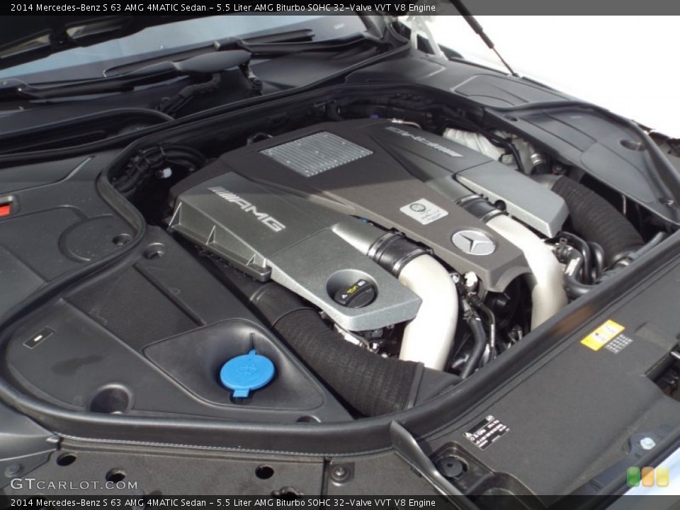 5.5 Liter AMG Biturbo SOHC 32-Valve VVT V8 2014 Mercedes-Benz S Engine