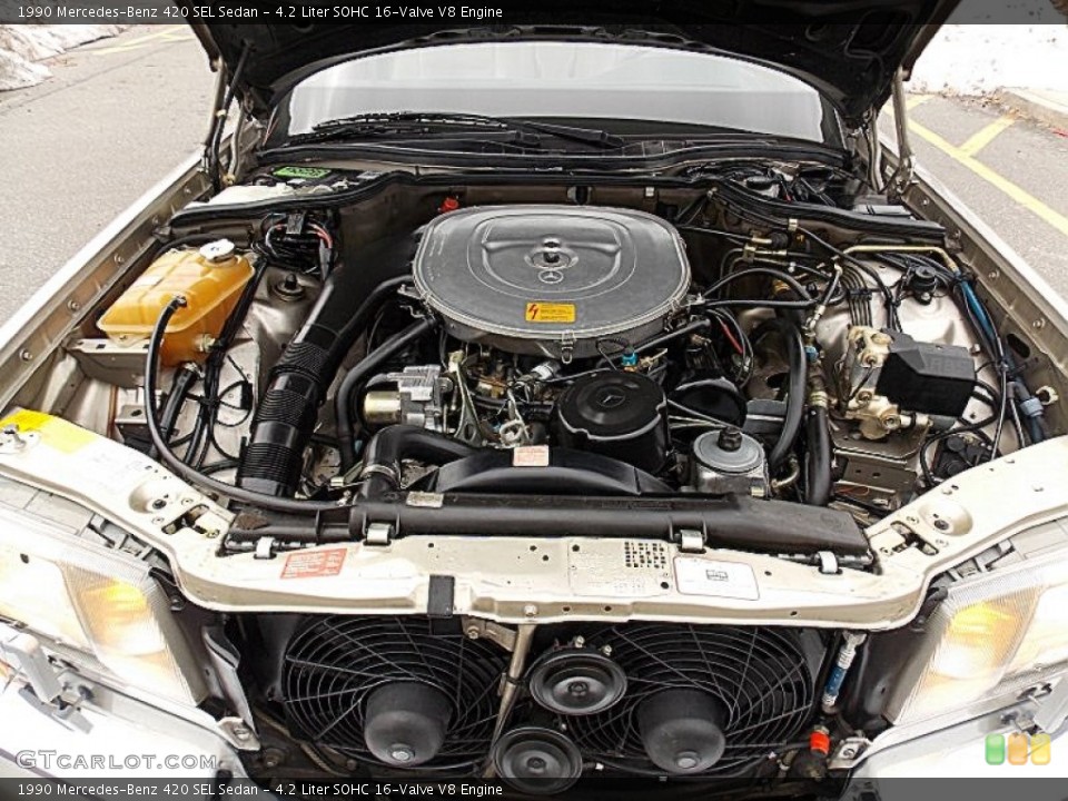 4.2 Liter SOHC 16-Valve V8 1990 Mercedes-Benz 420 SEL Engine