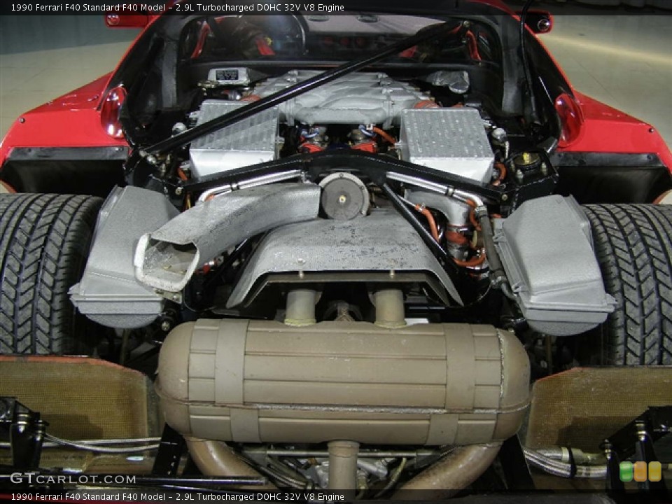 2.9L Turbocharged DOHC 32V V8 1990 Ferrari F40 Engine