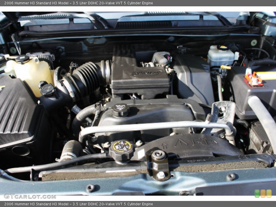 3.5 Liter DOHC 20-Valve VVT 5 Cylinder 2006 Hummer H3 Engine